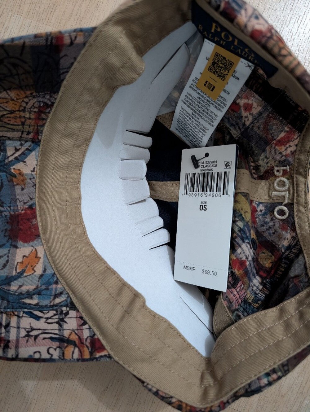 Polo By Ralph Lauren Patchwork Madras Ball Cap - Picture 10 of 11